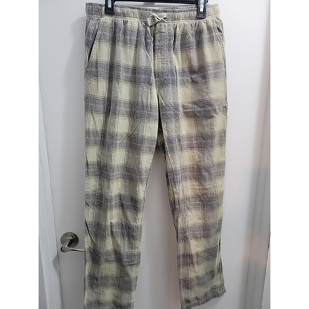 Scully Western Corduroy Pull On Pants Mens Medium Plaid Pockets Lightweight Y2K